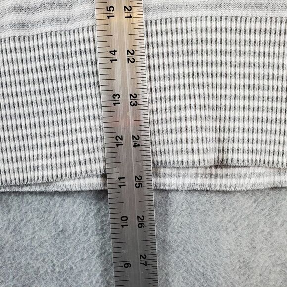 Tommy Hilfiger Sweater Womens Small Petite Gray V-Neck Stripe Pullover - Picture 4 of 8